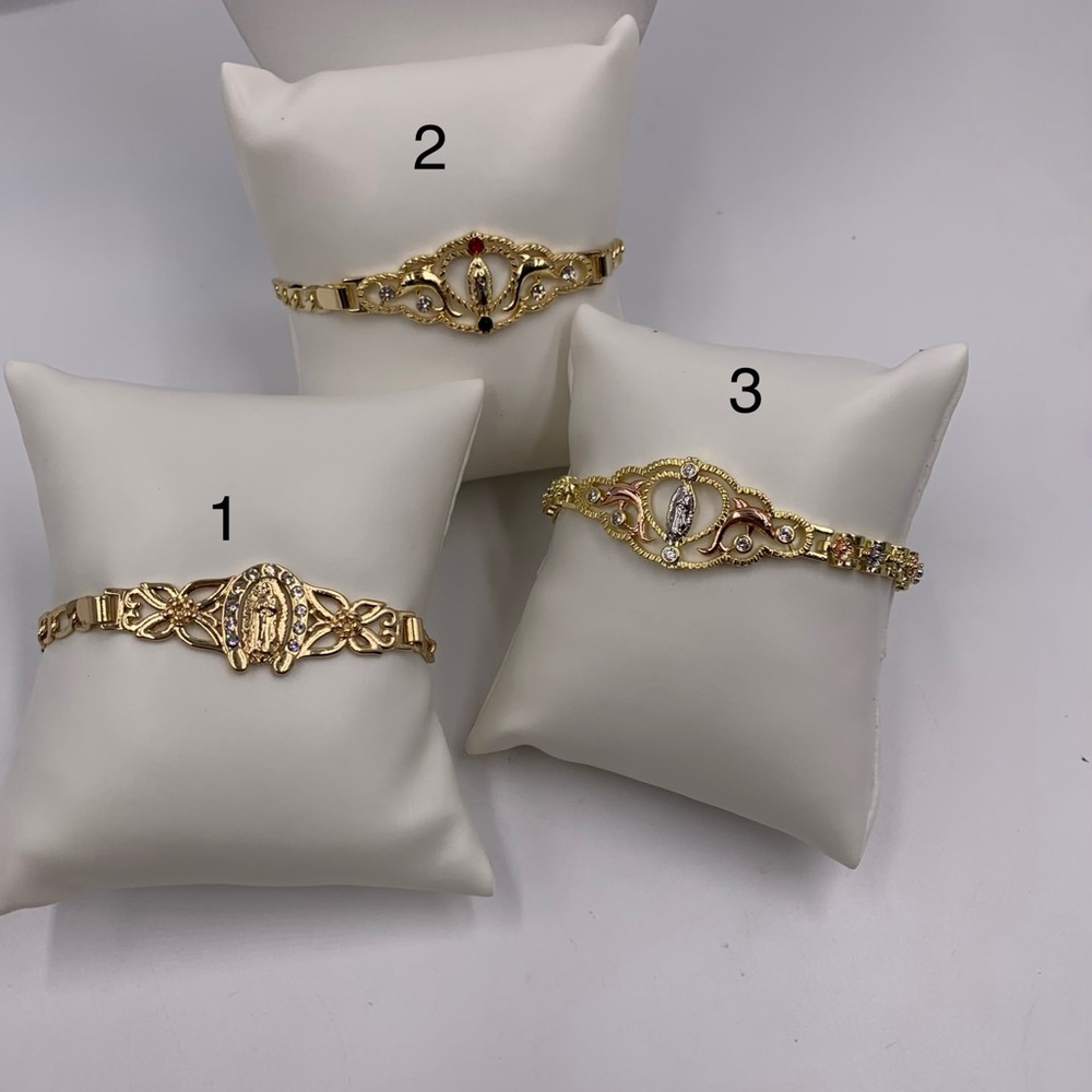 Virgin Guadalupe gold laminated Italian bracelet